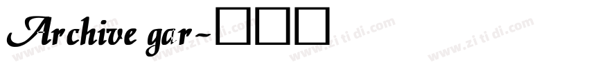 Archive gar字体转换